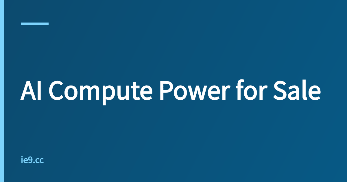 AI Compute Power for Sale