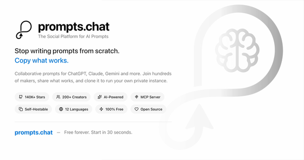 prompts.chat：全球最大开源提示库